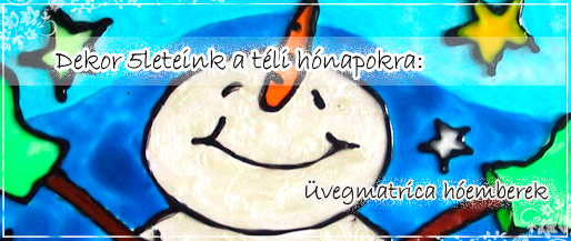üvegmatrica hóember